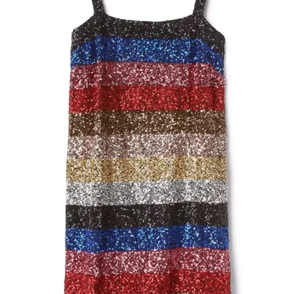 GAP Crazy Stripe Sequin Striped Dress - Picture 4 of 7
